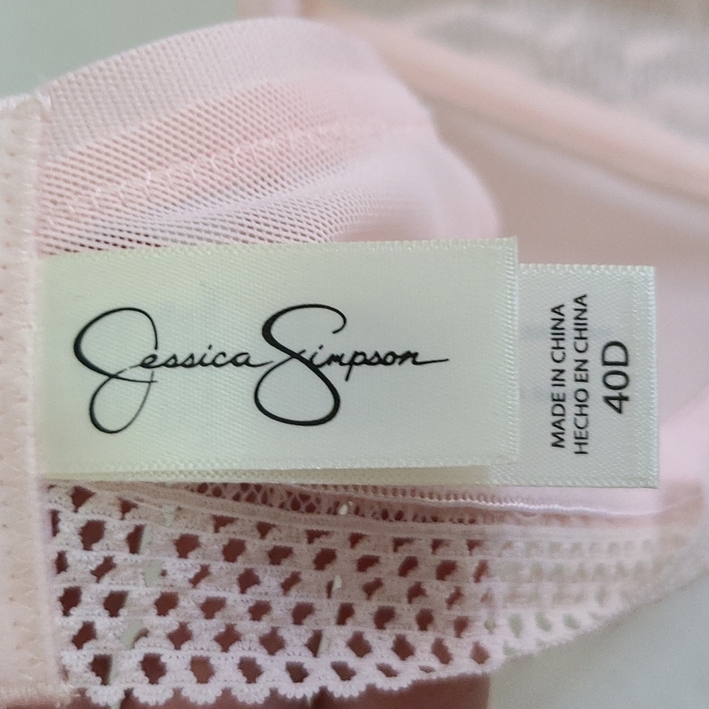 Jessica Simpson Women's Full Figure Bra Underwire Padded Peach Size 40D - Picture 6 of 7